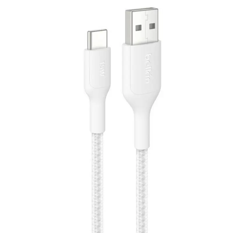Belkin USB-C對USB-A環保傳輸線【白】  CAB022FQ1MWH