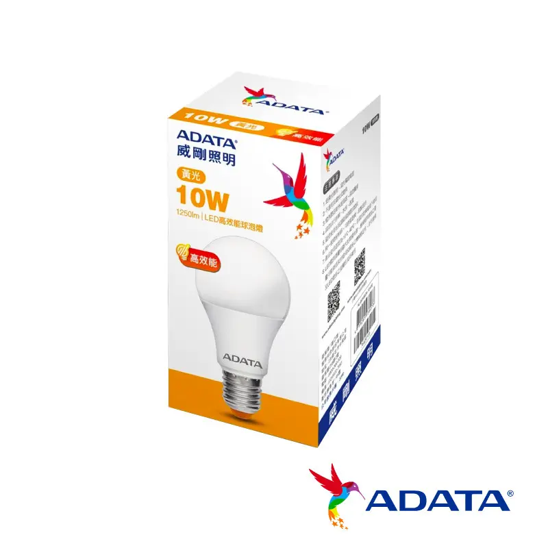 威剛10W高效能LED球泡燈-黃光  AL-BUA60C4-10W30