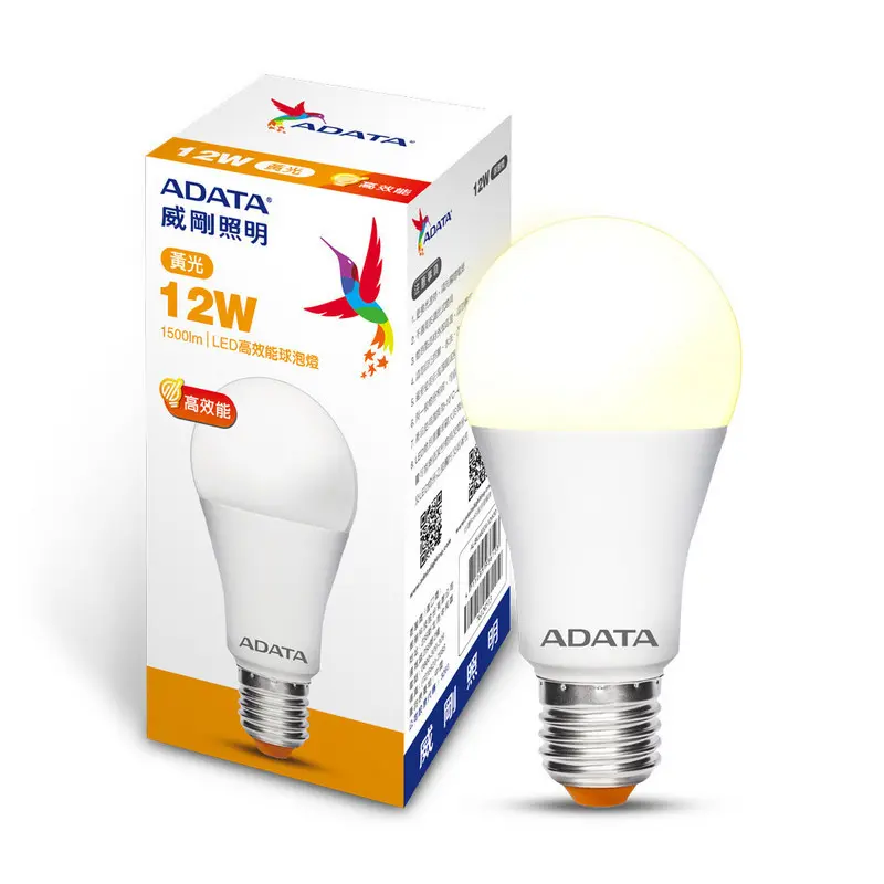 威剛12W高效能LED球泡燈黃光  AL-BUA60C4-12W30