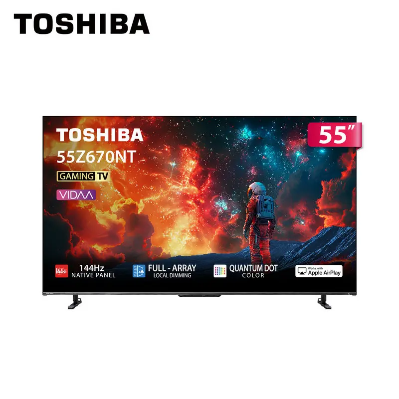 TOSHIBA REGZA 55吋 4K QLED顯示器  55Z670NT