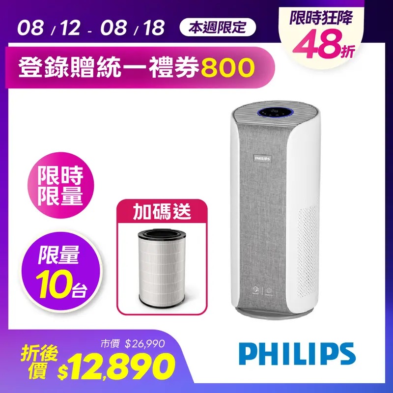 飛利浦AC3858/86奈米級空氣清淨機  AC3858