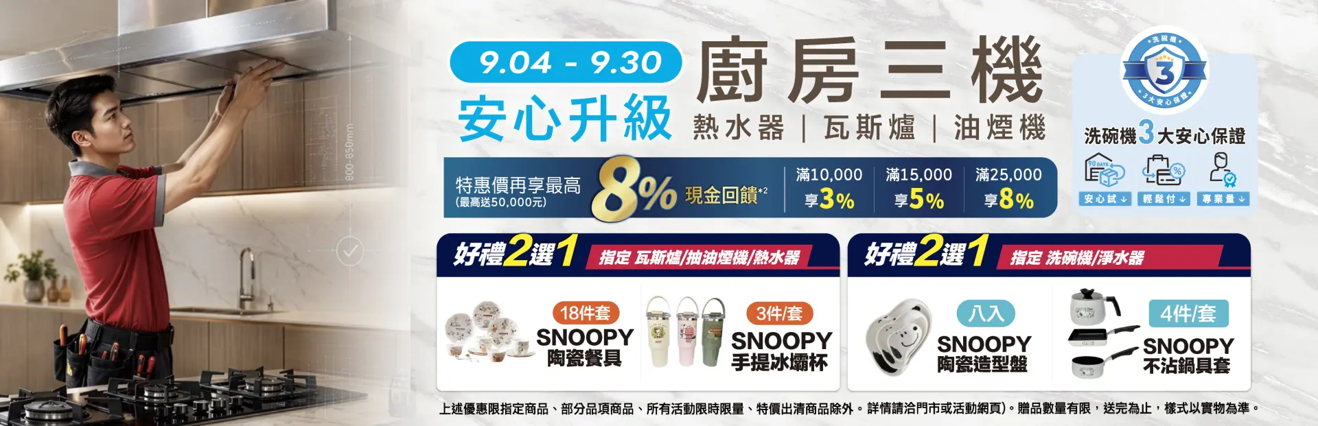 廚房三機優惠！最高享 8% 現金回饋