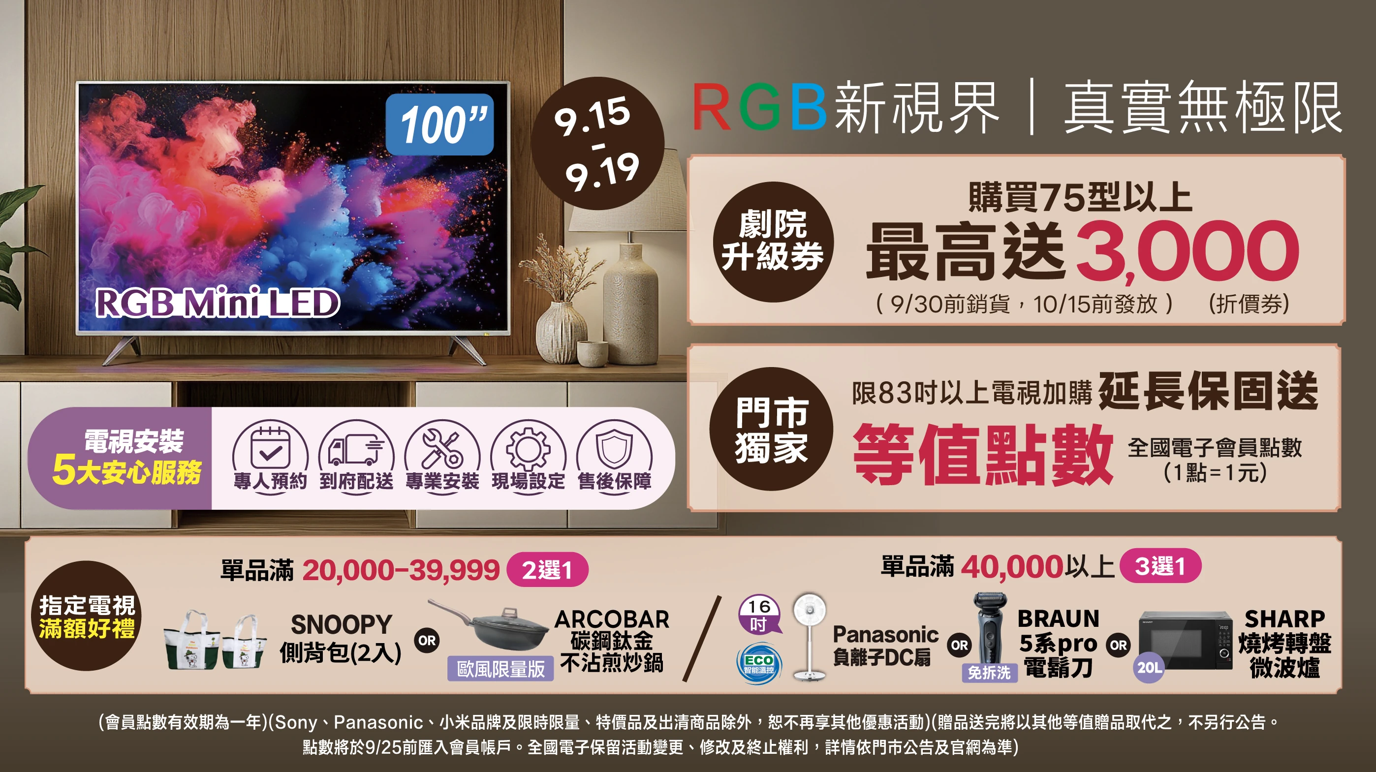 電視滿萬送千點