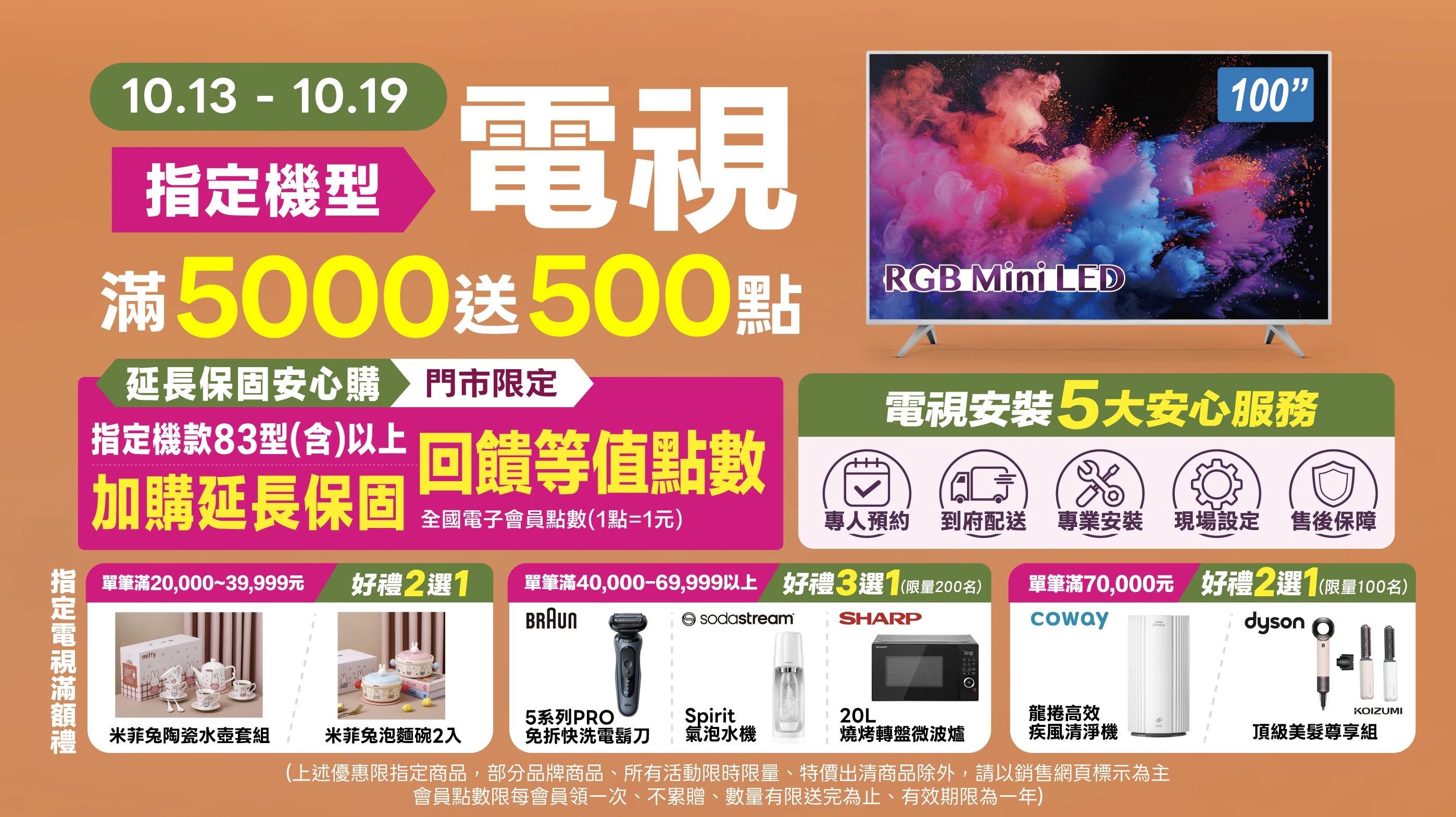 全國電子電視滿5000送500點